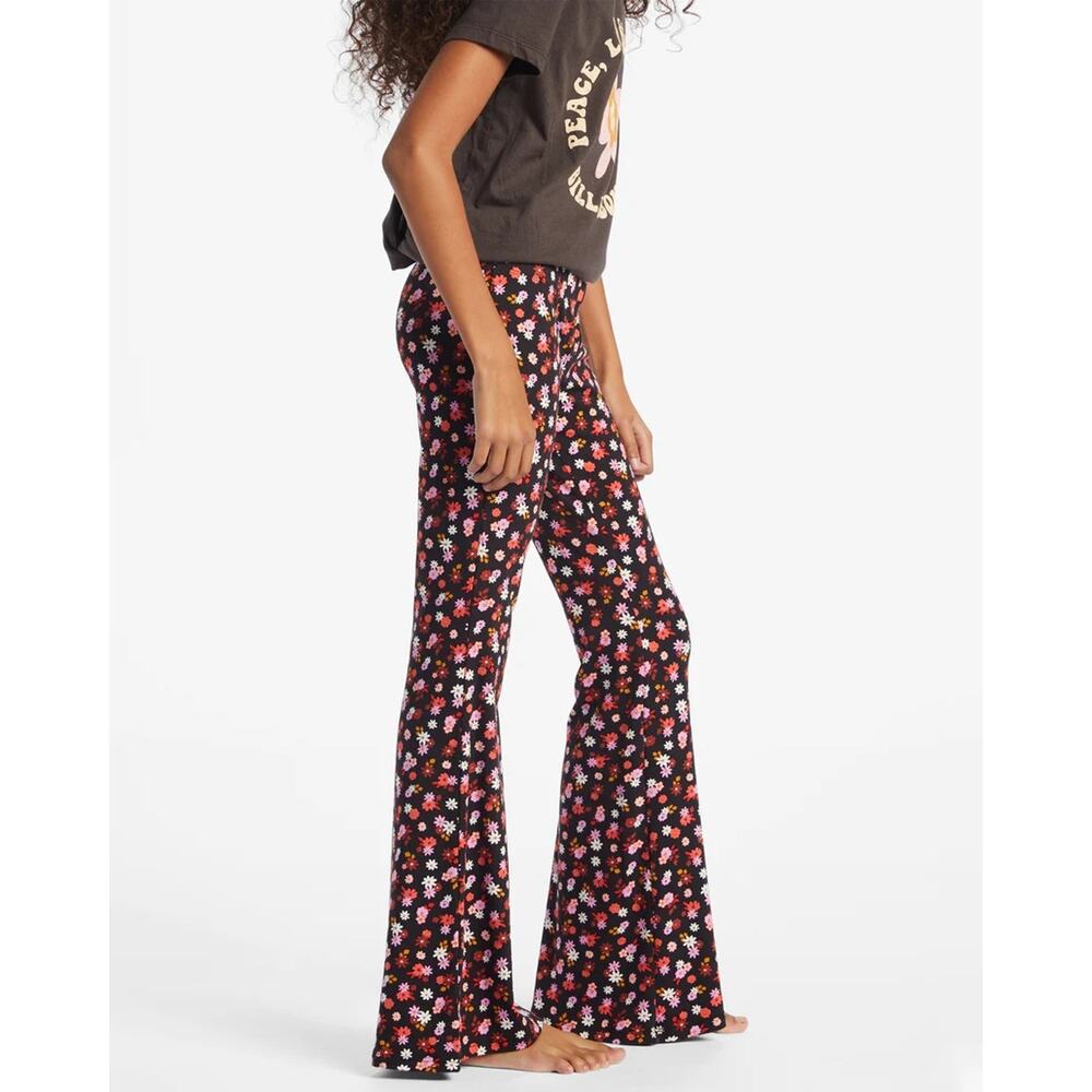 Billabong Kids Girls Youth Tell Me Daisy Floral Flared Soft Stretchy Pants